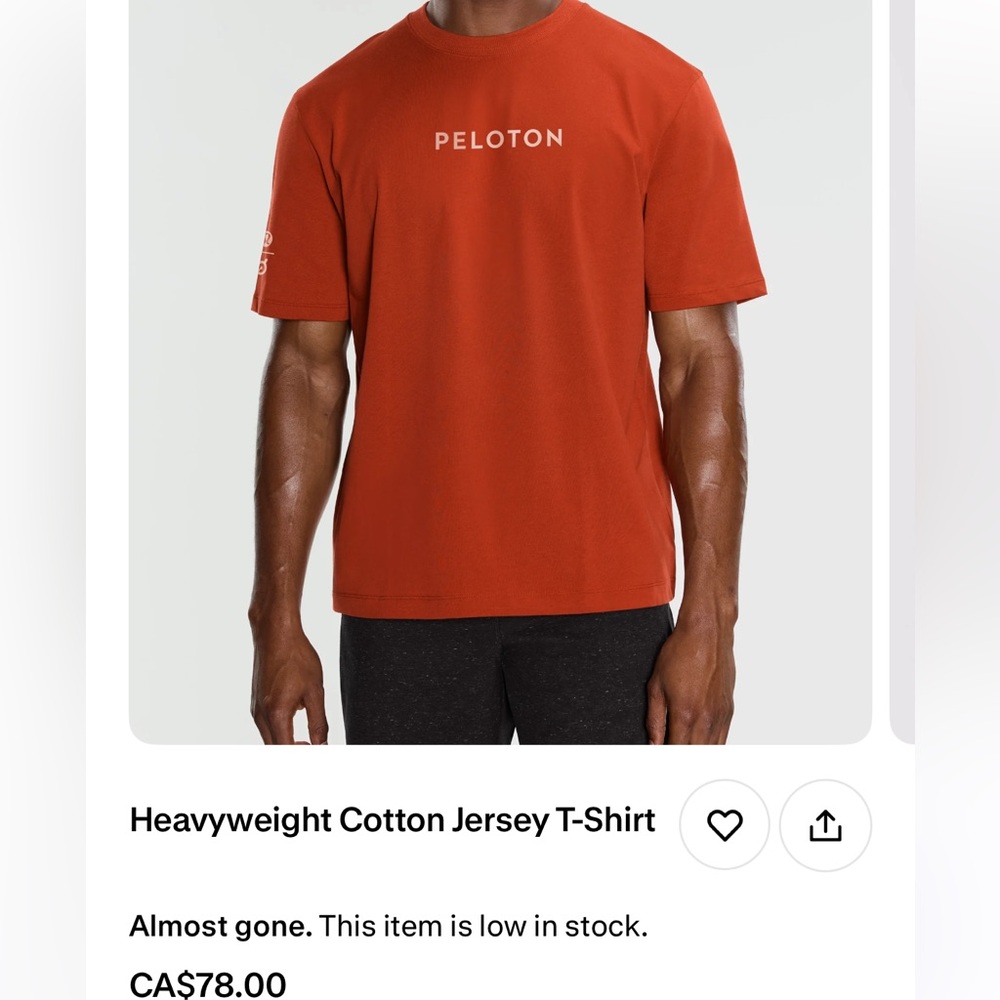 Lululemon NWT men’s peloton heavyweight cotton jersey t-shirt